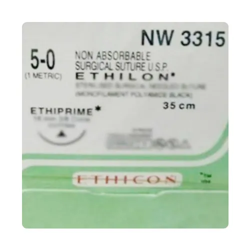 Ethicon Ethilon Sutures USP 5-0, 3/8 Circle Cutting Ethiprime - NW3315 -12 Foils