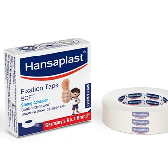 Hansaplast Fixation Tape soft (Individual packing) 2.5Cm*5 mtr (12 rolls)
