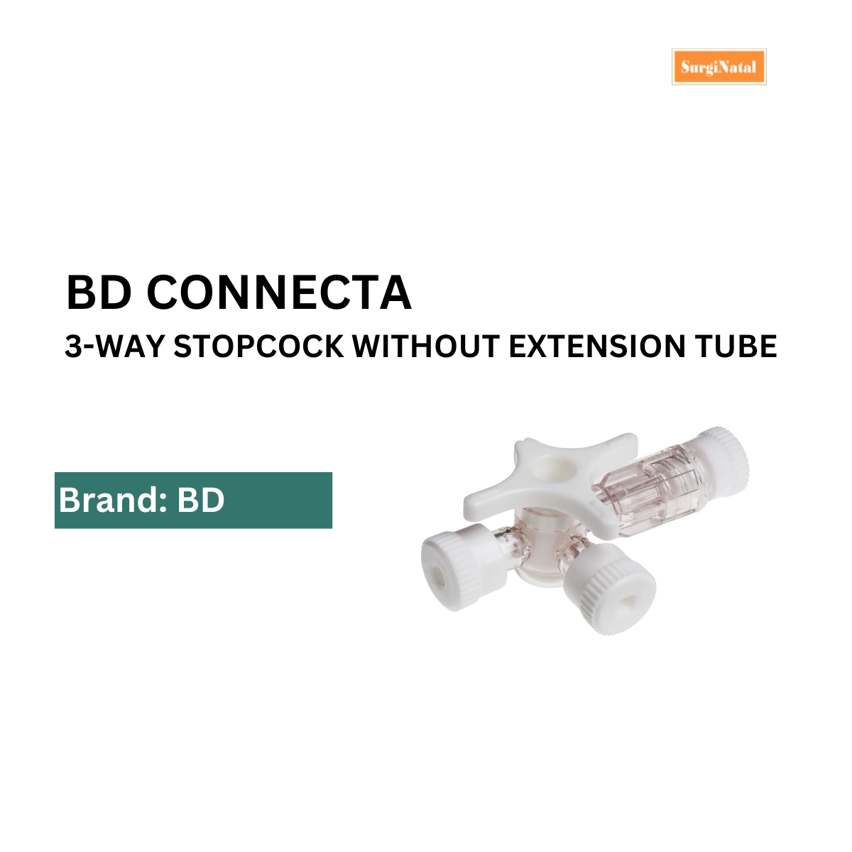 bd connecta 3-way stopcock - iv cannula accessories
