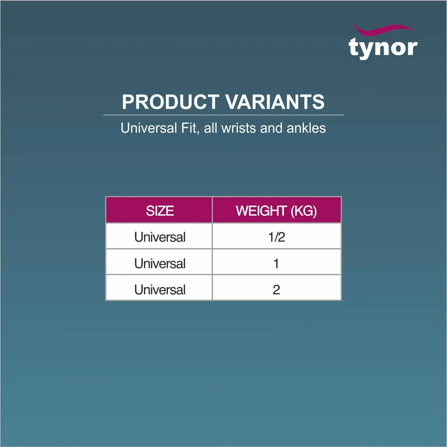 Tynor Weight Cuff (0.5 Kg)