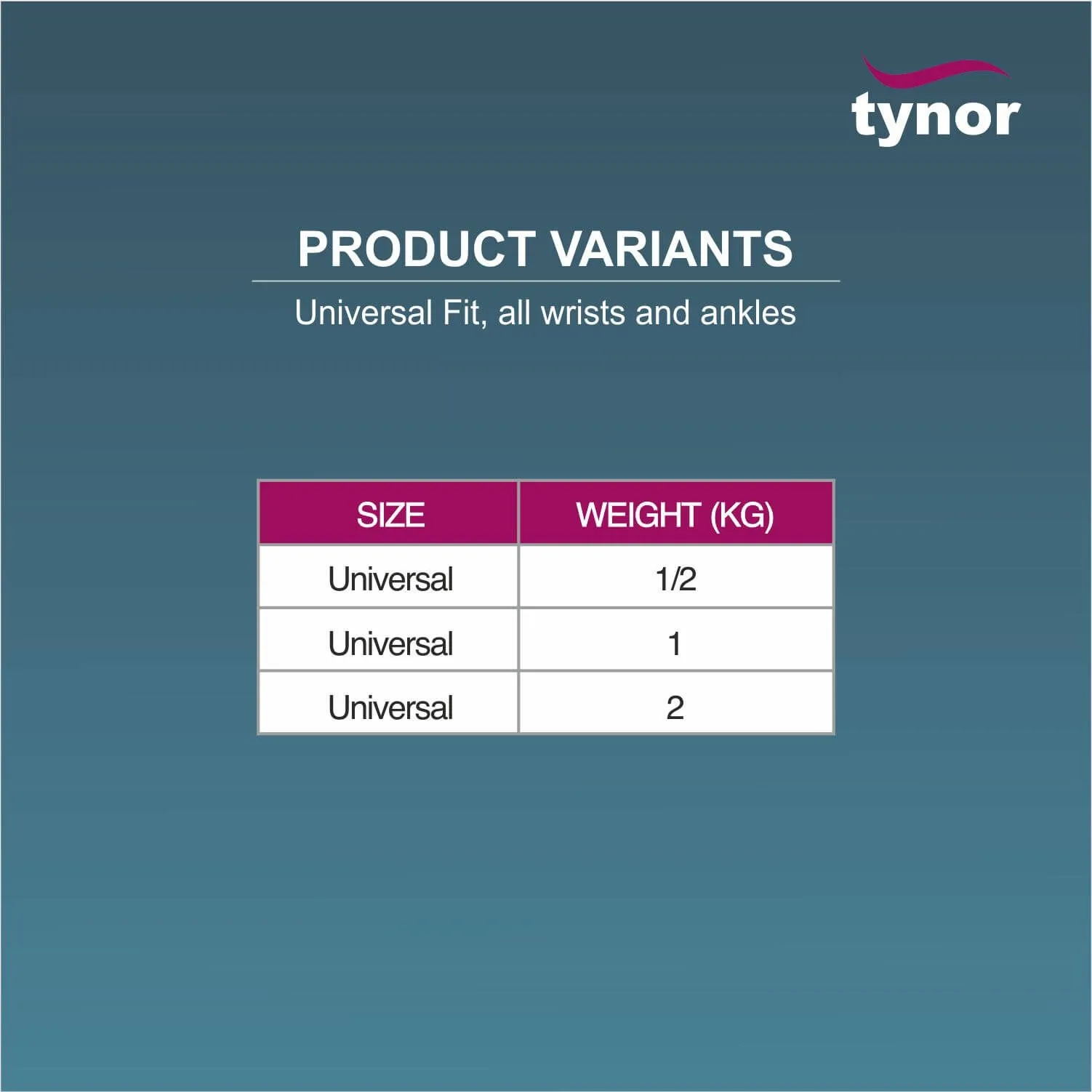 tynor weight cuff (1.0 kg)