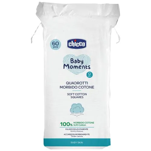 Chicco Baby Soft Cotton Square 60 Pieces