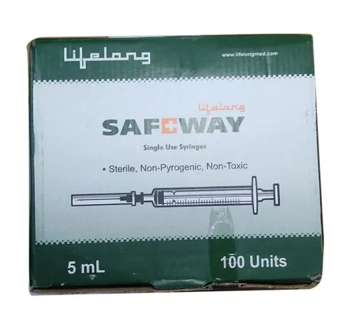 Lifelong Safeway Syringe 5ml  (100 Units)