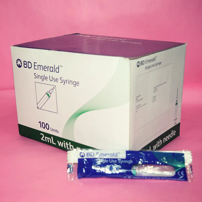 BD 2ml Syringe with 24G*1 inch Needle - 100 Units Pack