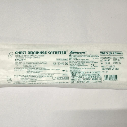 Romson Chest Drainage Catheter Straight