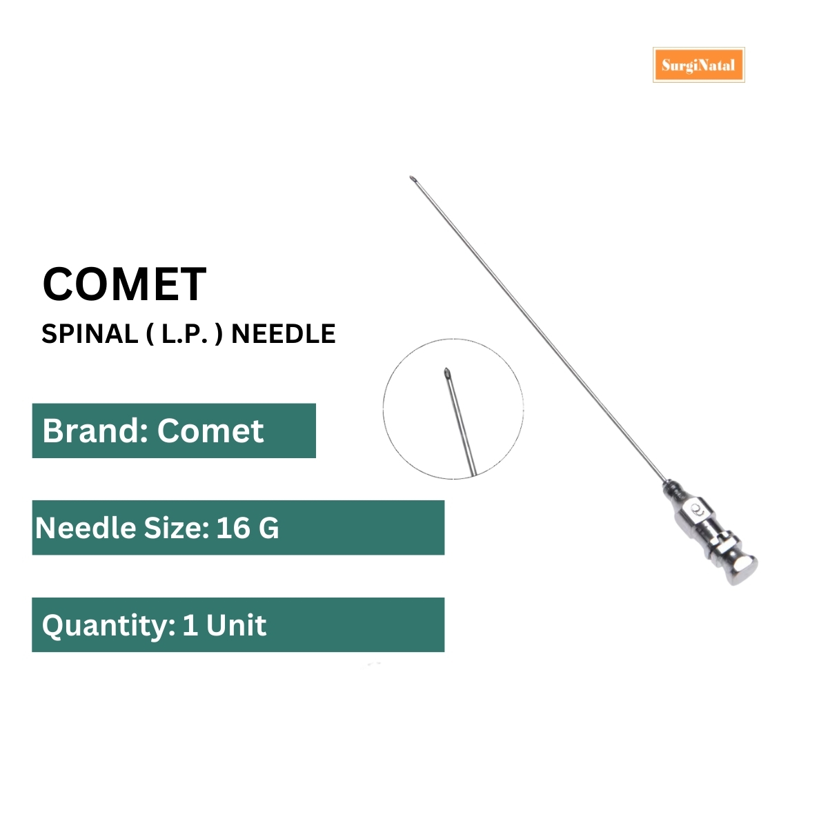 comet spinal l.p. needle 16g