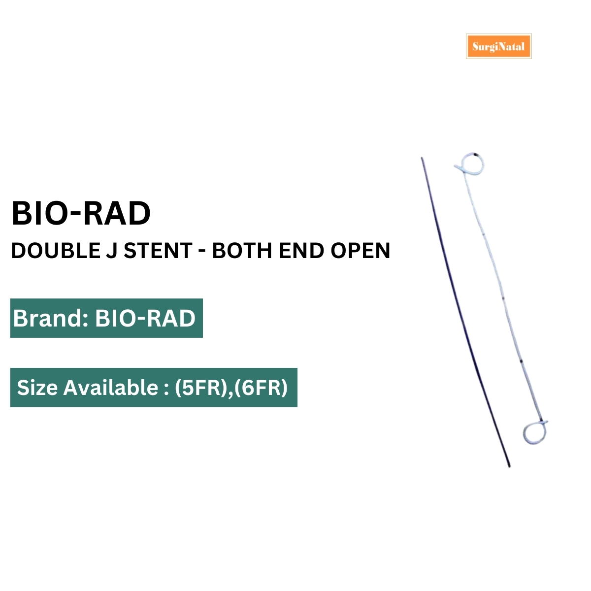bio-rad double j stent - both end open
