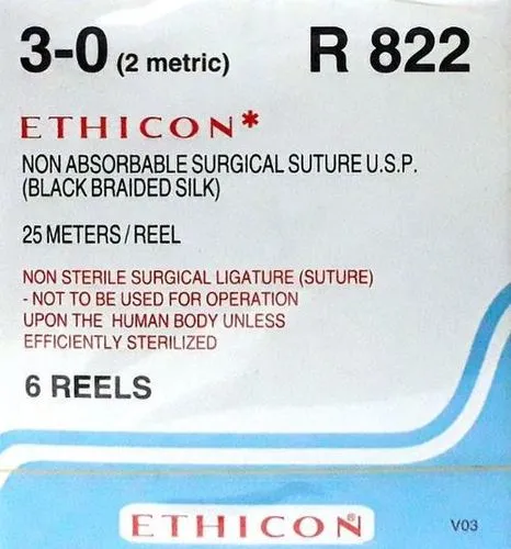 Ethicon Mersilk Suture Reels- USP 2-0 - R823- 6 Pcs Box
