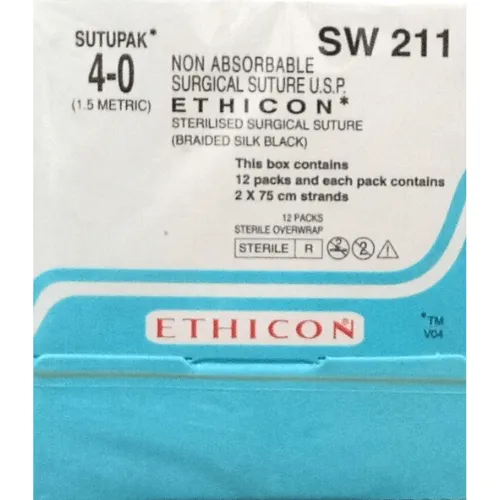 Ethicon Sutupak Suture USP 4-0 SW 211, 12 Foils