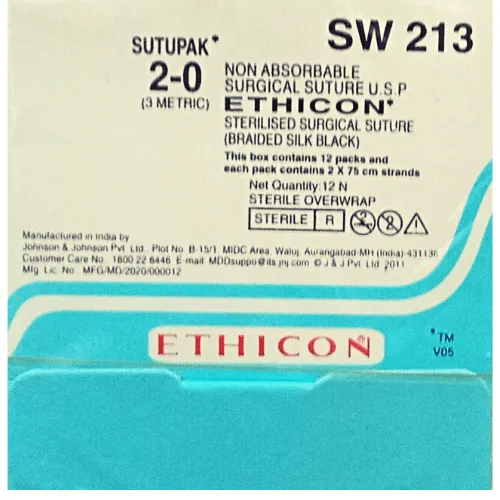 Ethicon Sutupak Suture USP 2-0 SW 213, 12 Foils