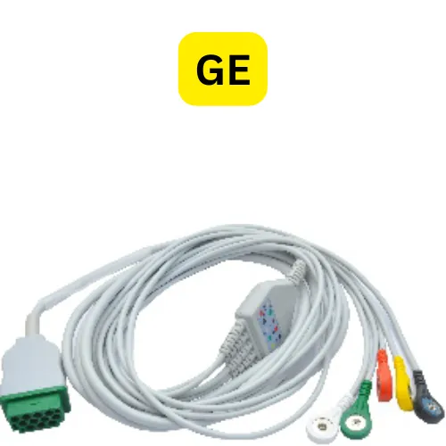 ECG-EKG Cable- GE-5 leads Compatible