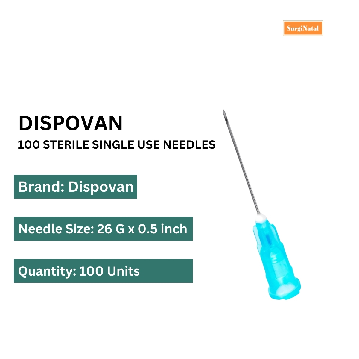 dispovan hypodermic needle - 26g*0.5 inch