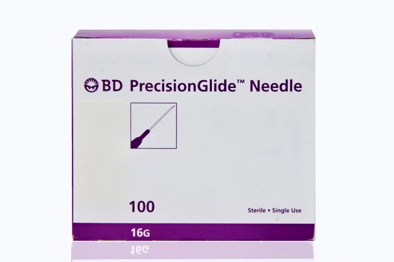 BD PrecisionGlide Needle 16G X 1.5 Pack of 100 Pcs