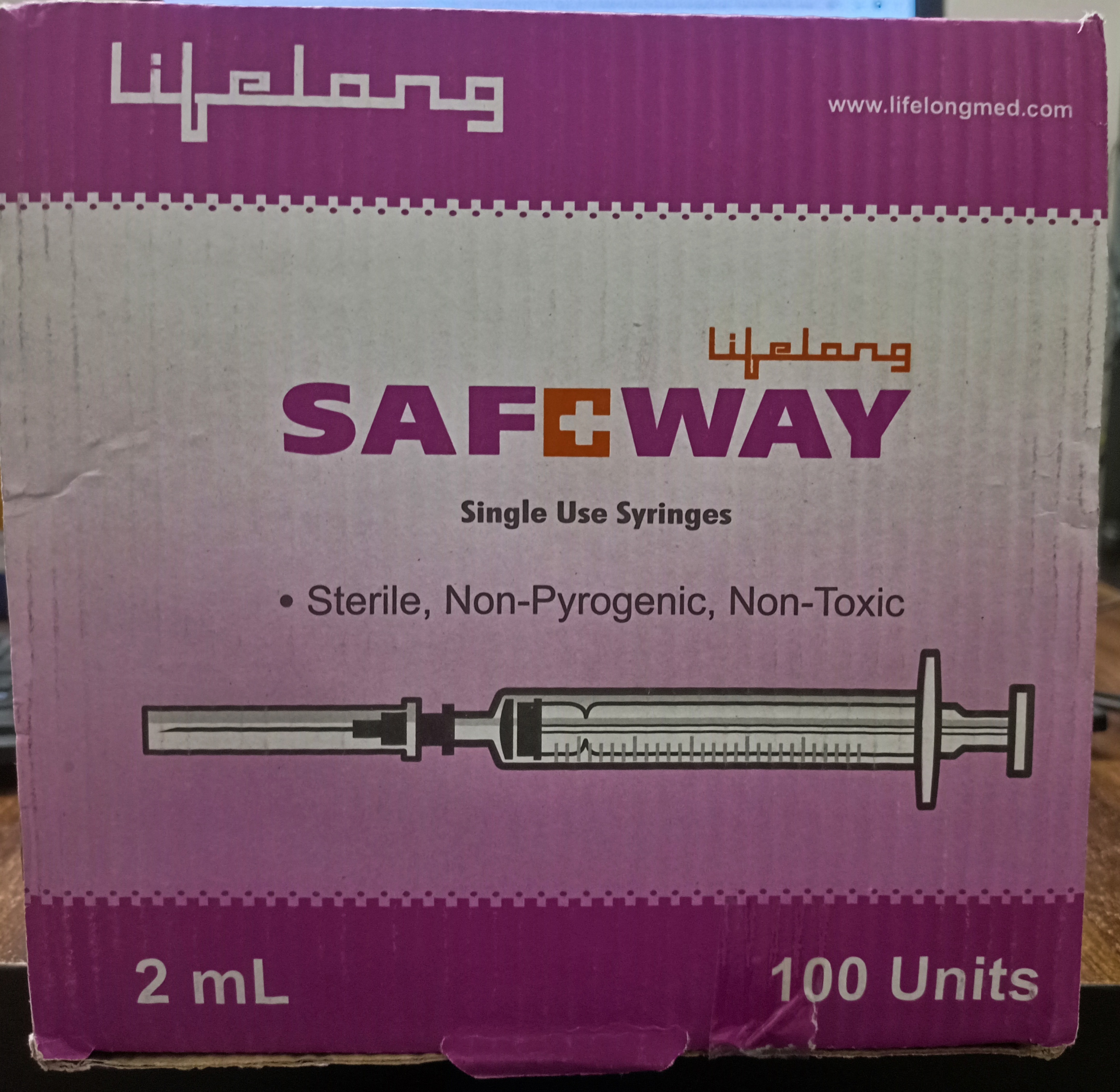 Lifelong Safeway Syringe 2ml (100 Units)