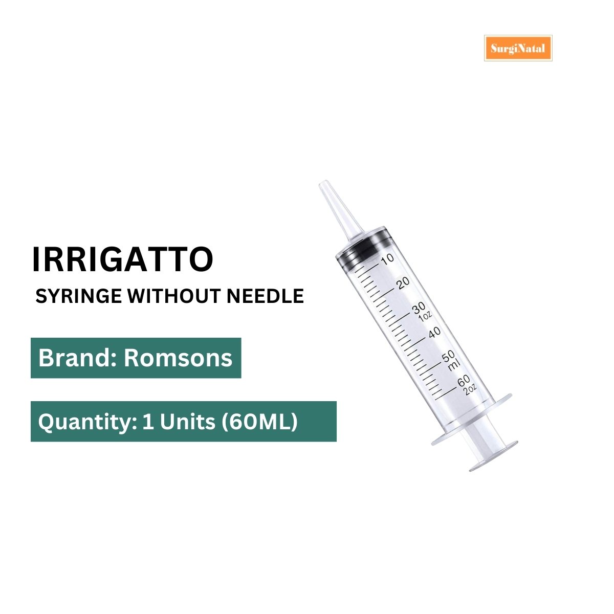 romsons irrigatto syringe 60ml