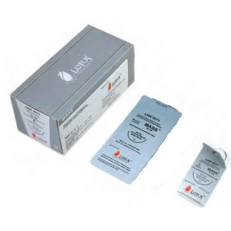 Lotus Mass Suture -PDS Type- USP 1-90 cm-1/2 Circle Round Bodied,
Heavy 40 mm Needle - LNW9352 - 12 Pcs