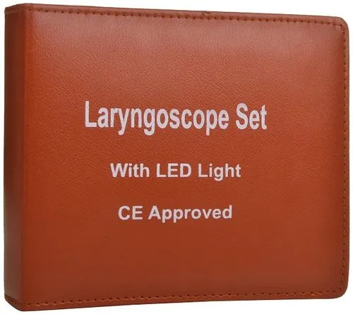 Laryngoscope Set With LED Light CE Approved - 4 blade Adult