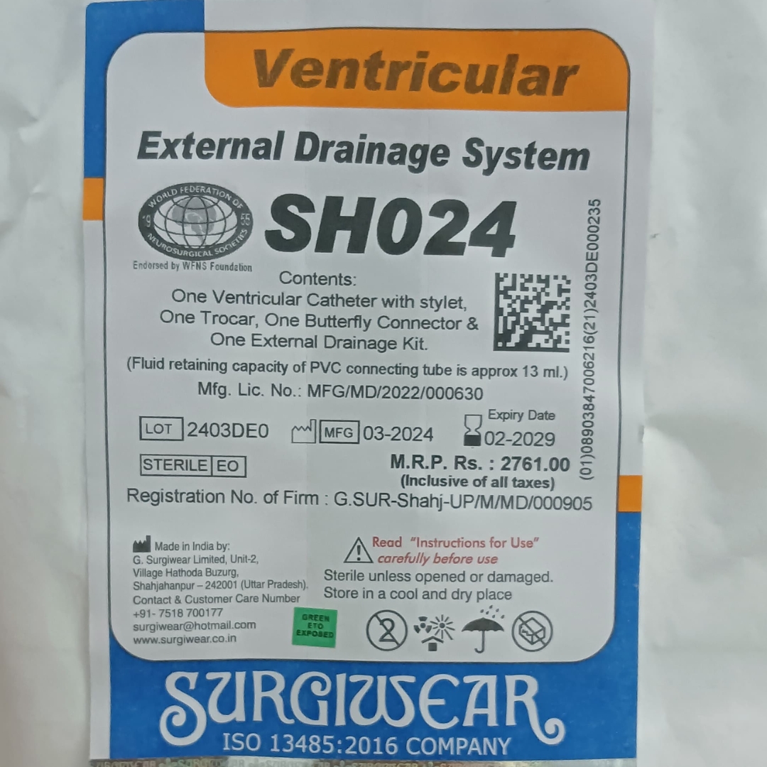 Surgiwear Ventricular External Drainage System (SH024)