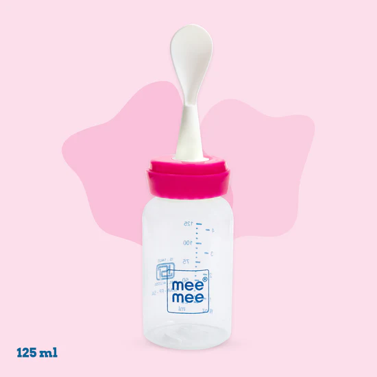Mee Mee Baby Feeding Bottle Detachable Spoon 125 ml