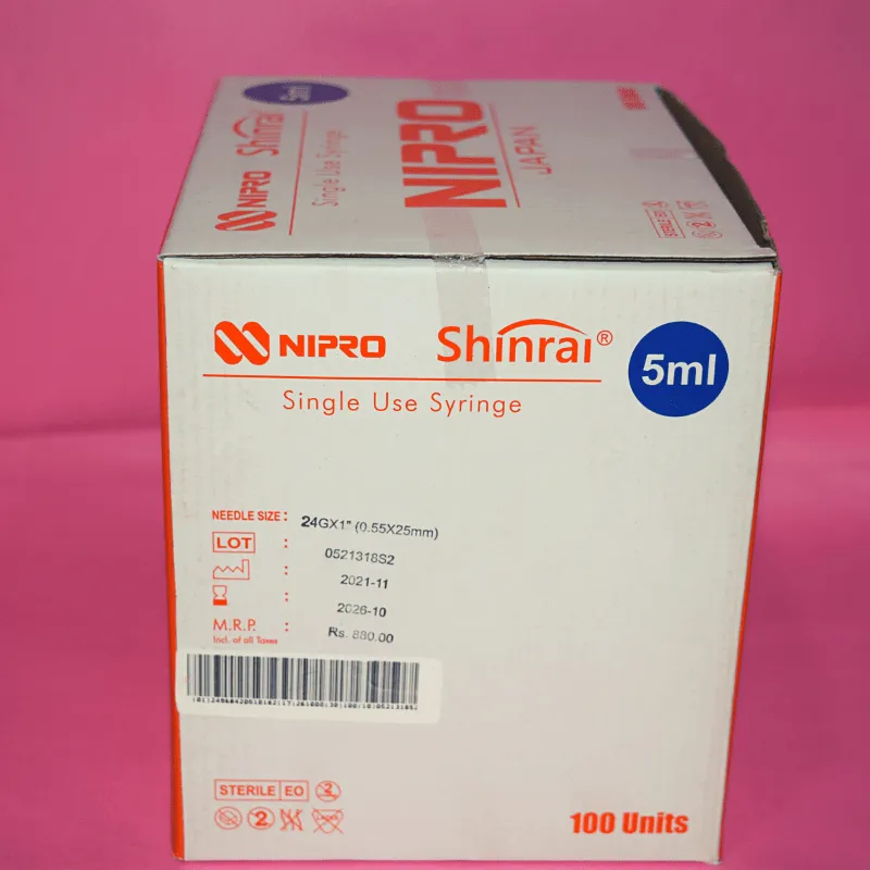 Nipro Shinrai 5ml 24G (100 Pcs)