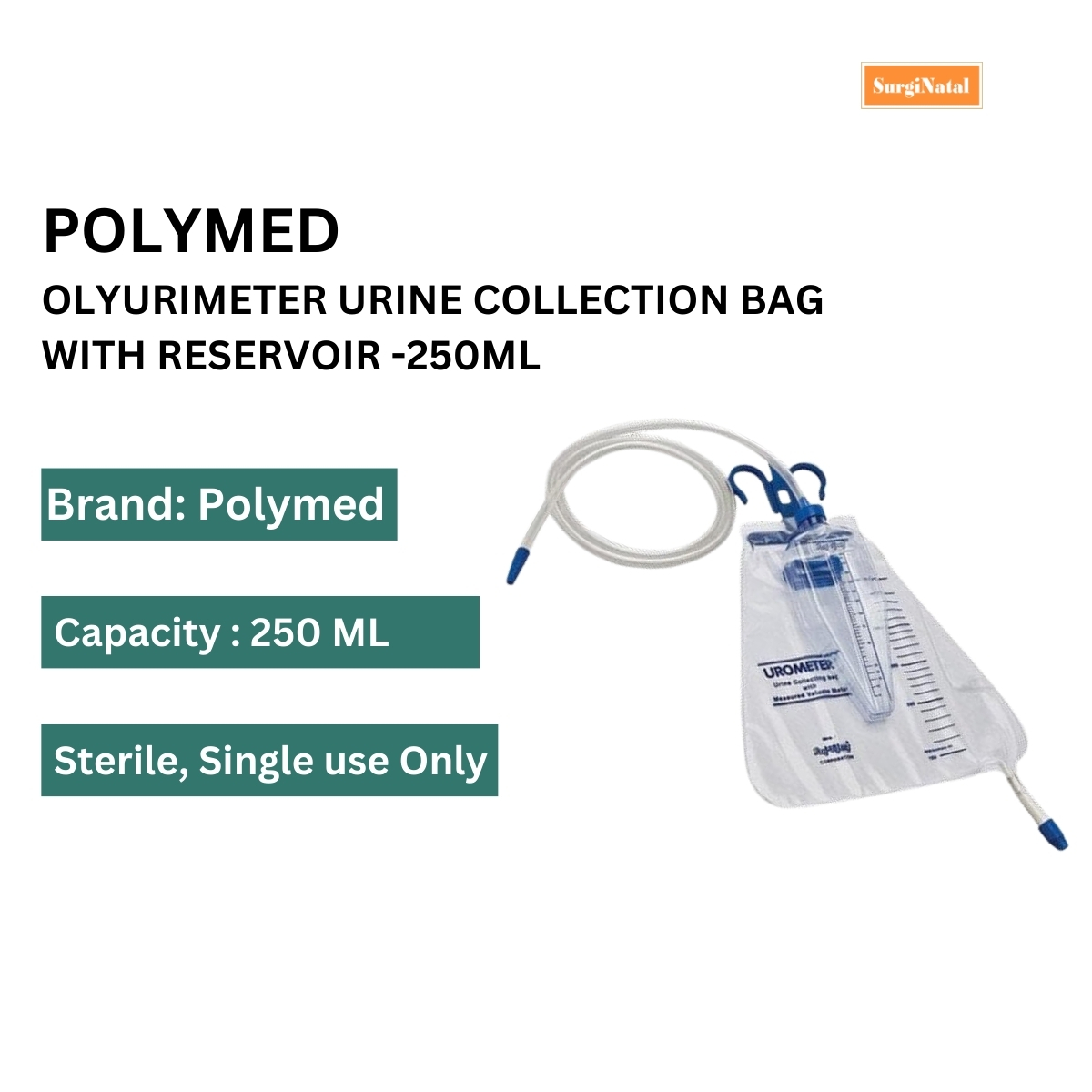  polymed polyurimeter urine bag