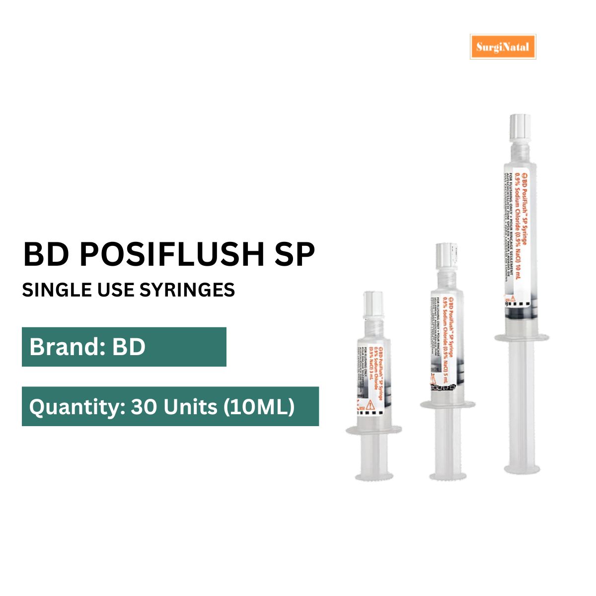 bd posiflush sp 10ml prefilled saline syringe