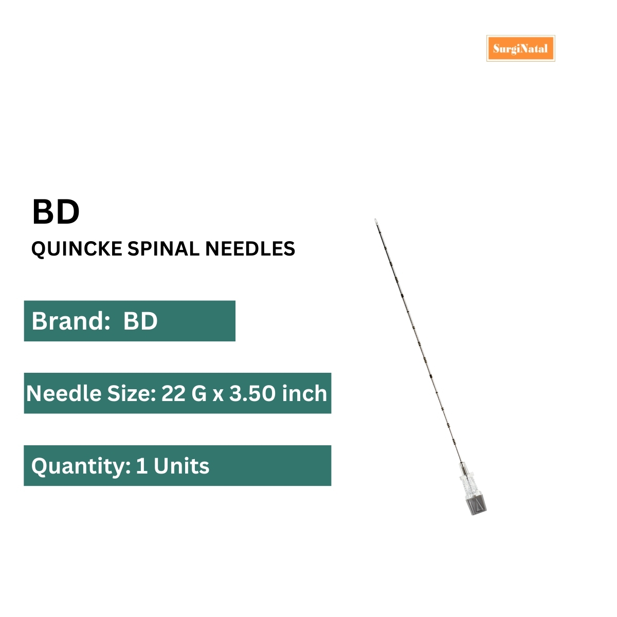 bd quincke spinal needles