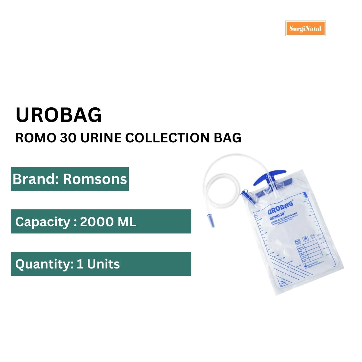romsons romo 30 urine collection bag