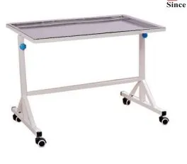 mayo’s instrument trolley with s.s. tray (tray size = 36” x 24”)* (304 ss)