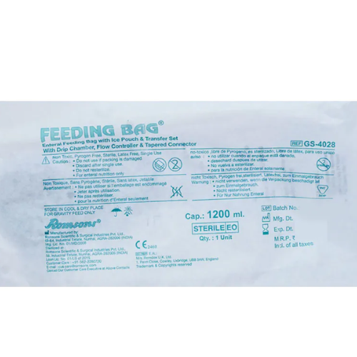 Feeding Bag (GS-4028) at Rs 131/piece | Enteral Feeding Bags in New Delhi |  ID: 26866000648