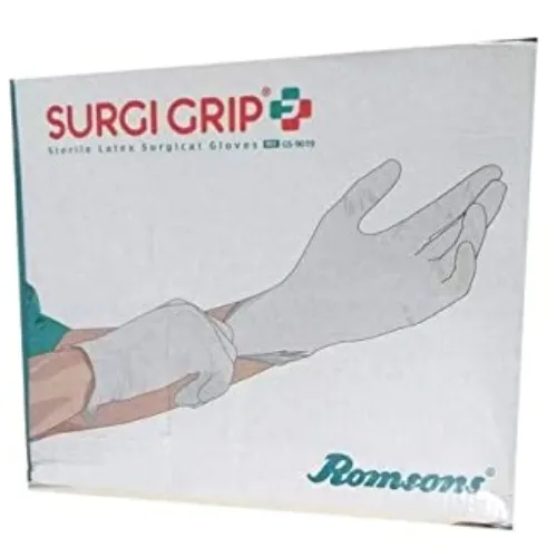 Surgi Grip Sterile Latex Powdered Surgical Gloves (7.5)