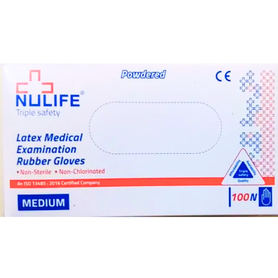 Nulife Latex Examination Gloves Medium