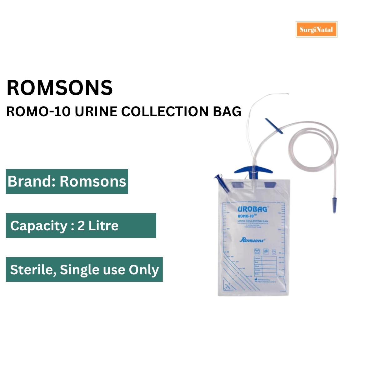 romsons romo-10 urine collection bag