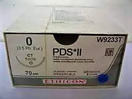 Ethicon PDS II Sutures USP 0, 1/2 Circle Round Body W9233T