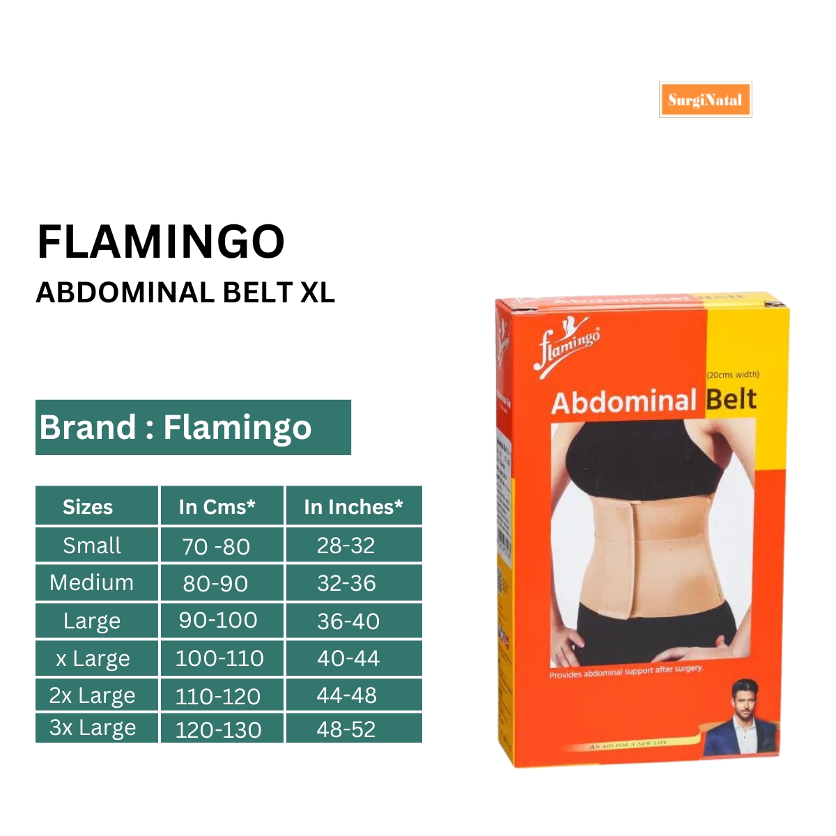 flamingo abdominal belt xl