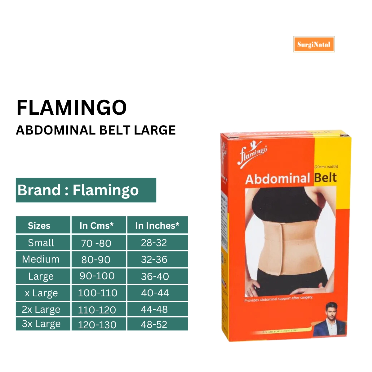 flamingo abdominal belt large