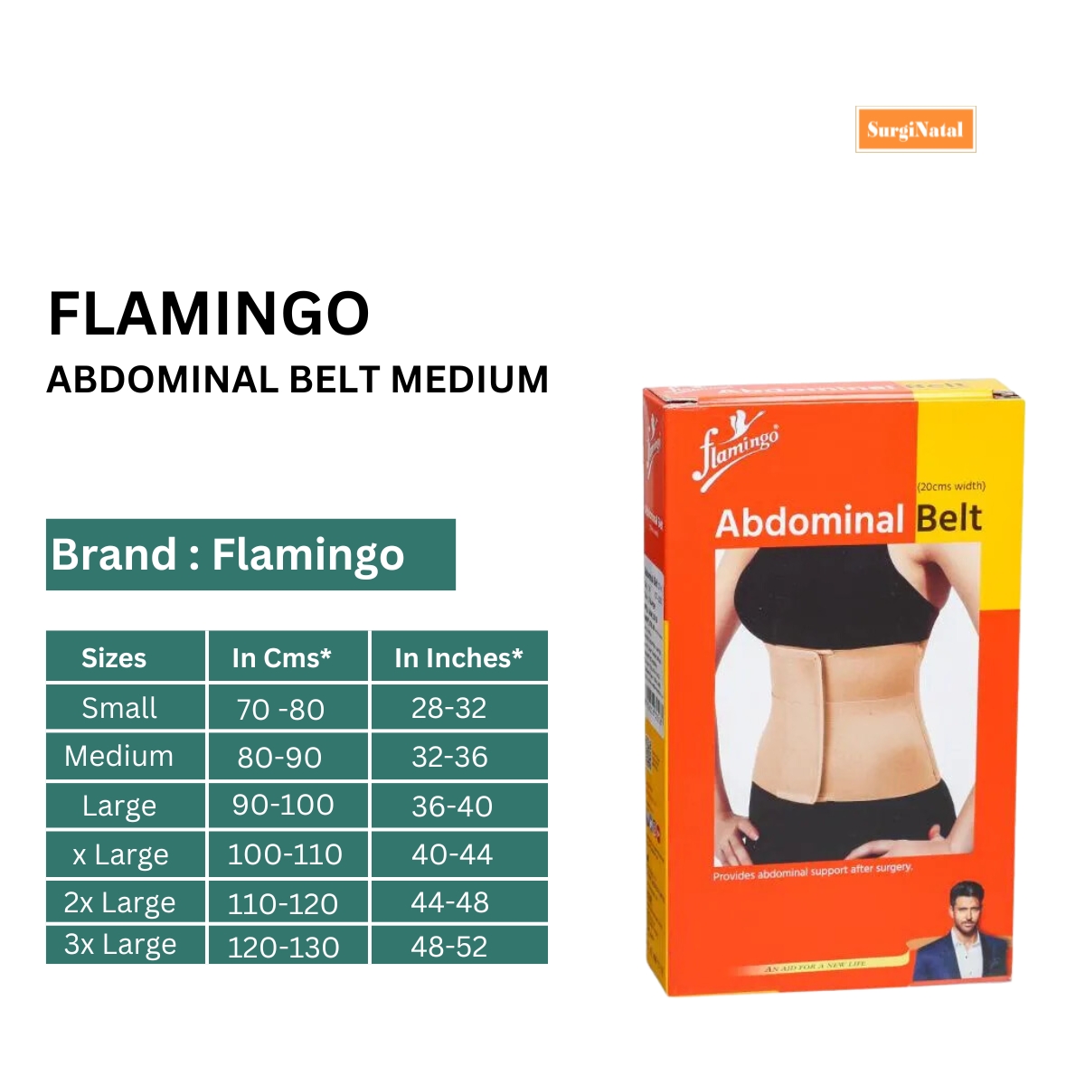 flamingo abdominal belt medium