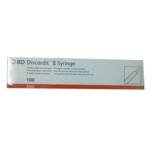 BD Discardit Syringe 5ml 24G Pack of 100 Pcs