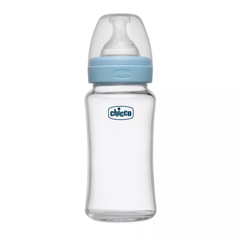 Chicco Glass Feeding Bottles - 240ML
