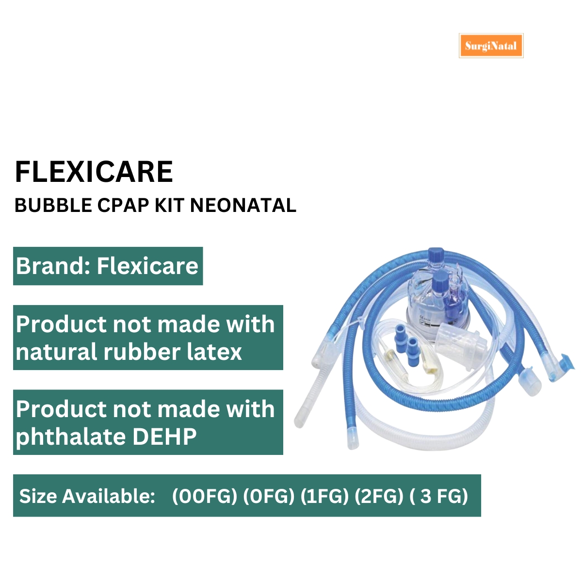flexicare bubble cpap kit neonatal (bubble cpap system+nasal cpap kit)