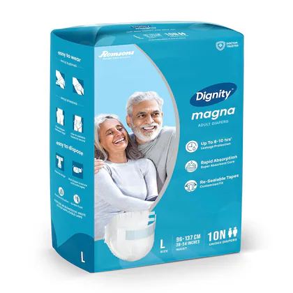 Romson Dignity Magna Adult Diapers 10s - Large