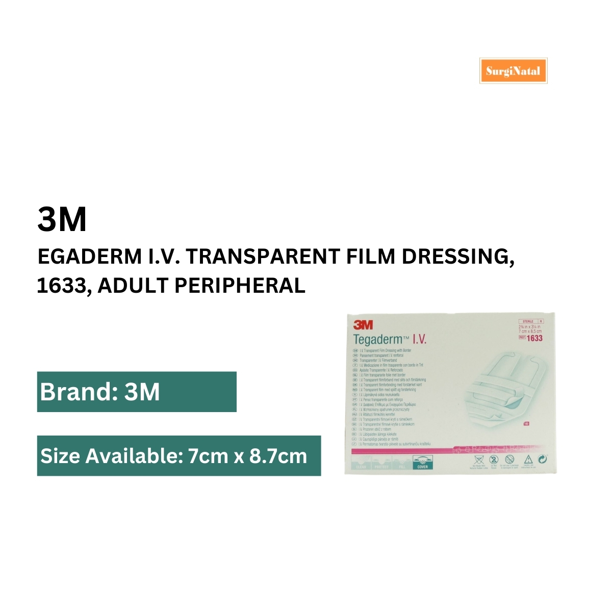  	i.v. transparent film dressing