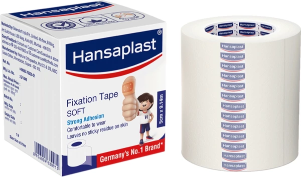 Hansaplast Fixation Tape soft (Individual packing) 5 Cm*9.14 mtr (6 rolls)