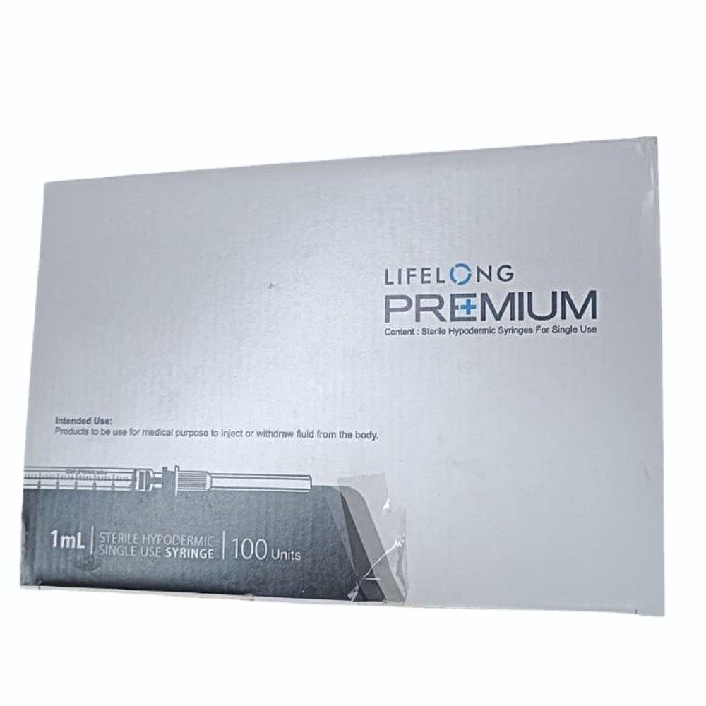 Lifelong Premium Syringe 1ml 26G (100 Units)