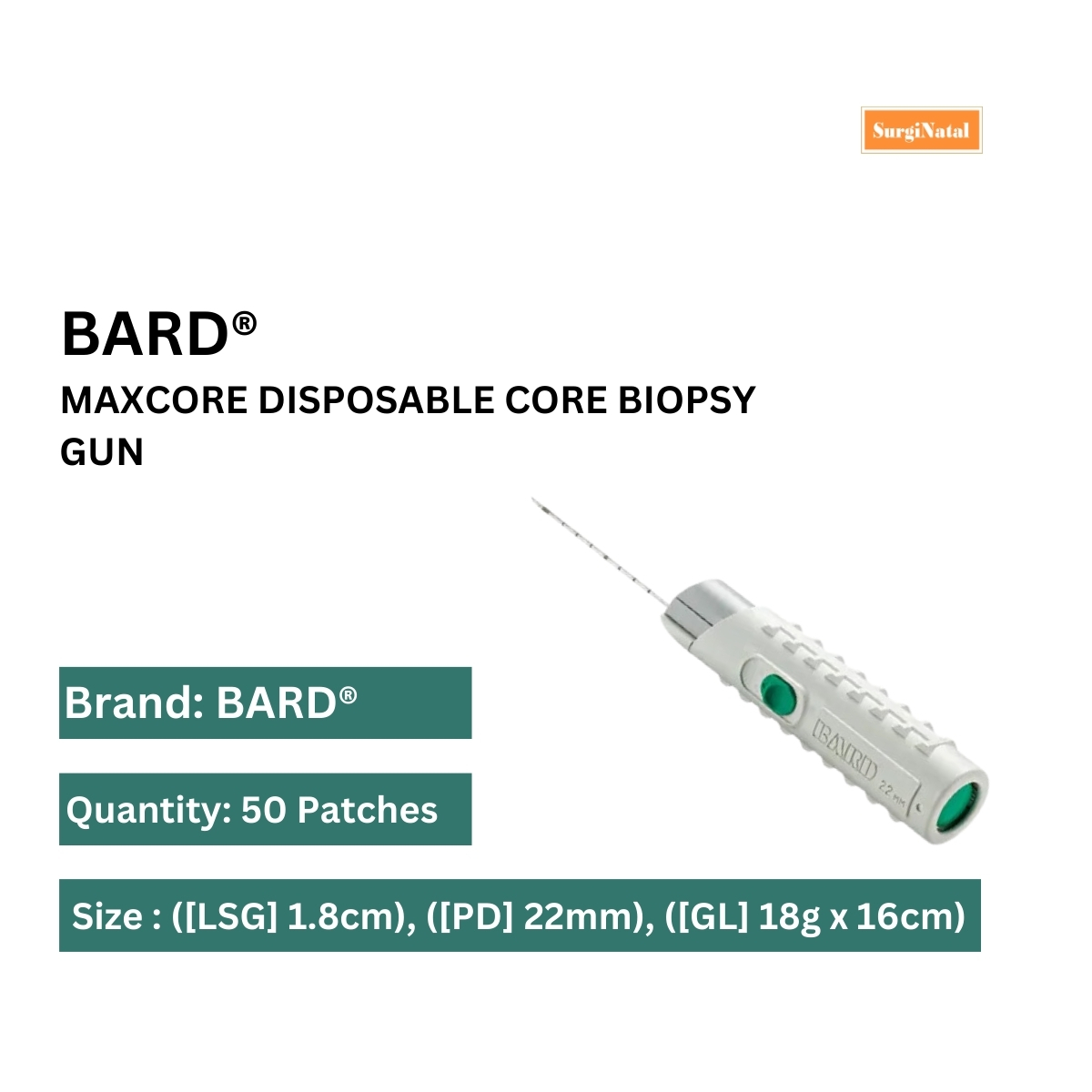 bard® maxcore disposable core biopsy gun