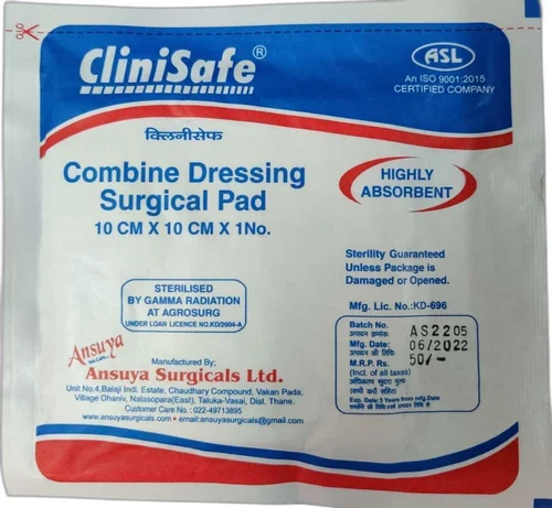 Clinisafe Combine Dressing Surgical Pad 10cm x 10cm