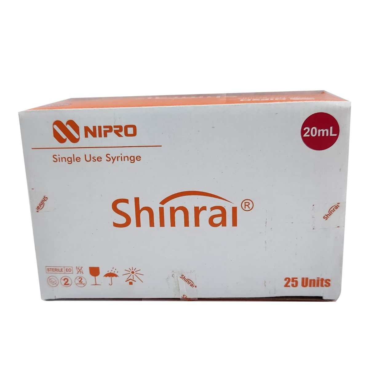 Nipro Shinrai Syringe With Needle  20ml -25 pcs box