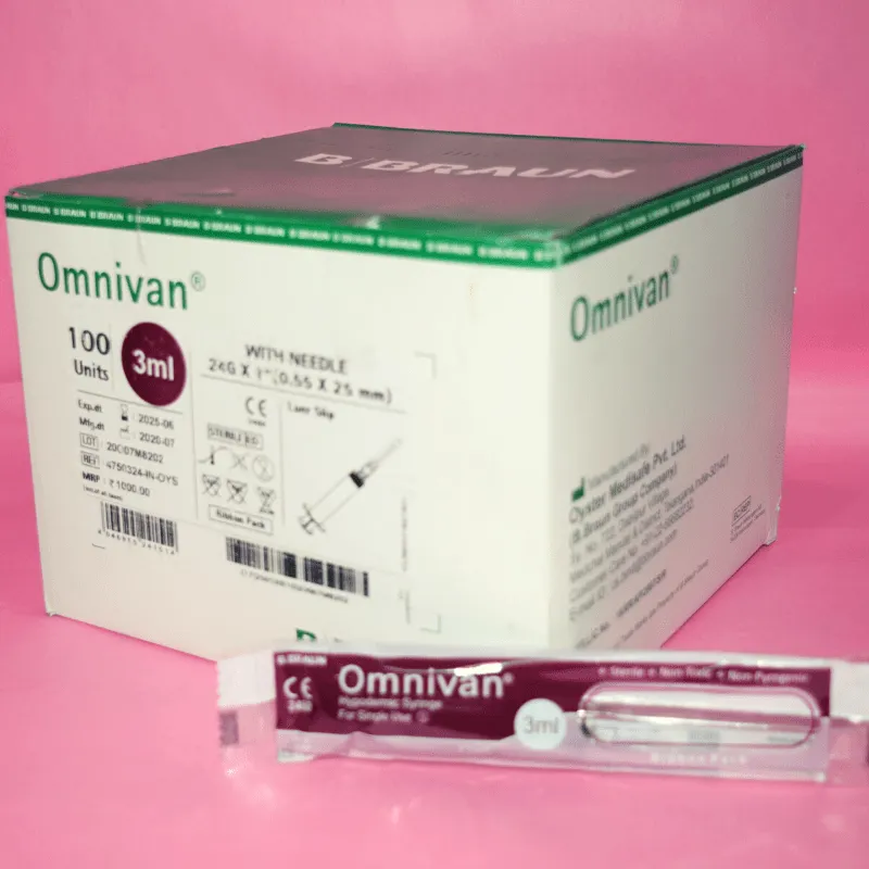 B Braun Omnivan 3ml Syringe With Needle - 100 Units Pack