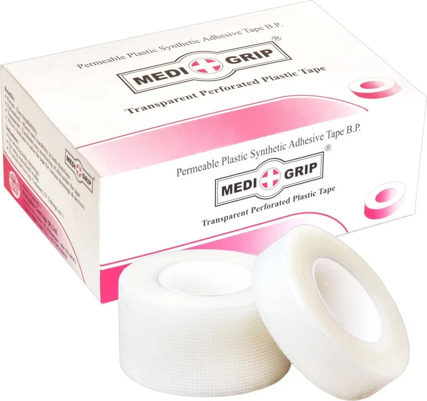 Medigrip Transparent  Surgical Plastic Tape 2.50CM X 9.1M