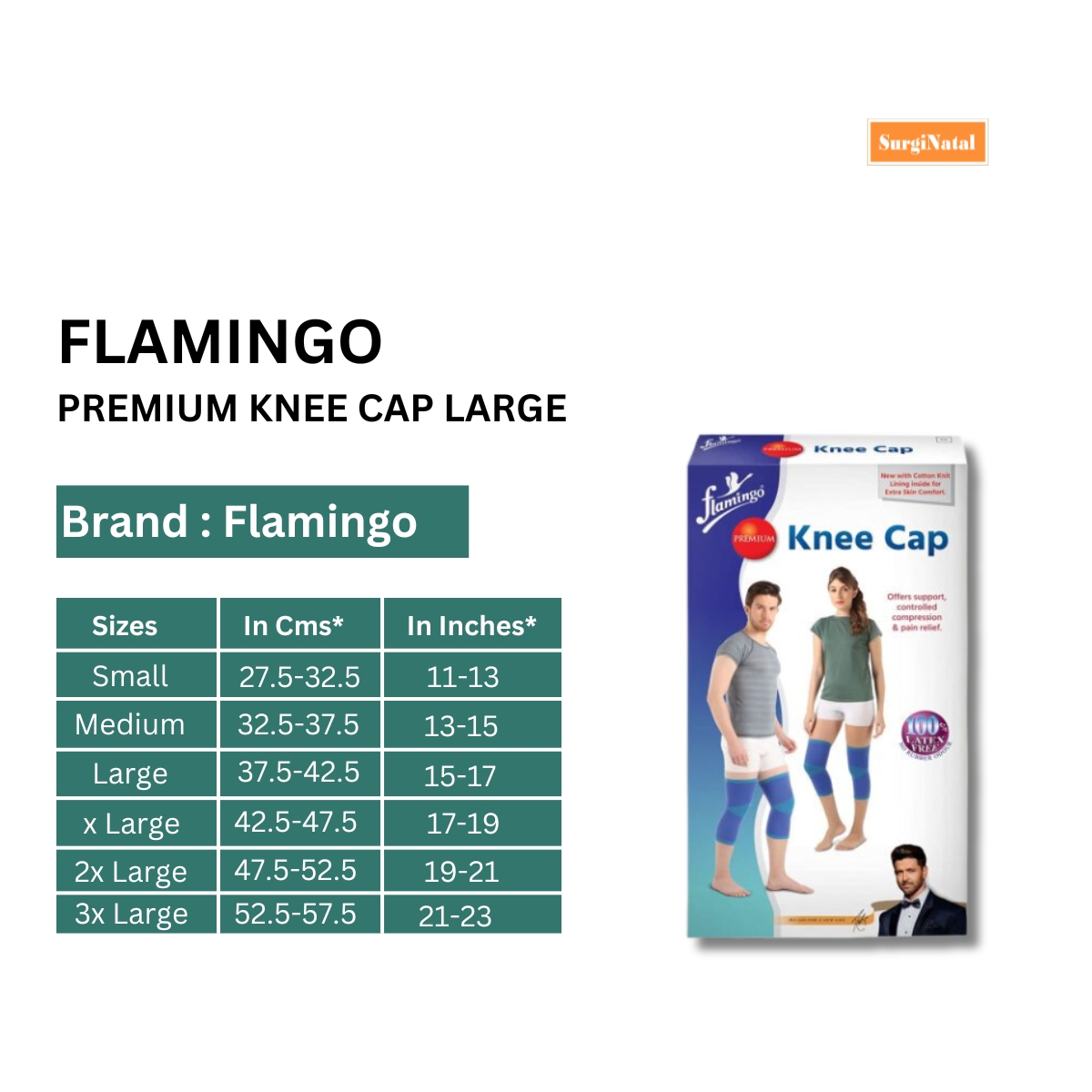 flamingo premium knee cap large